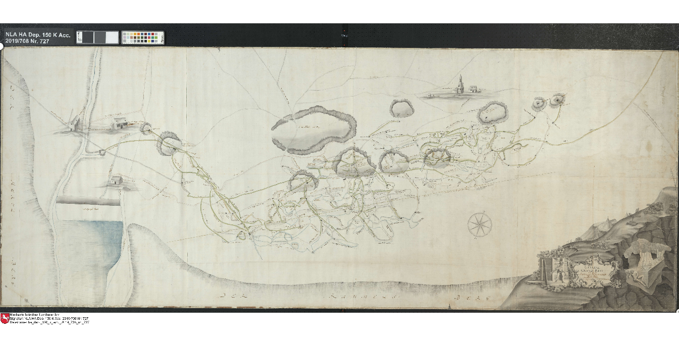 1755 Generalgrundriss des Rammelsberger Bergbaus