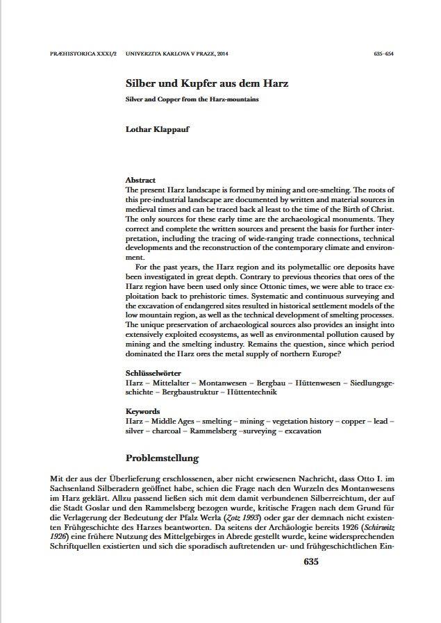 Klappauf, Lothar Silber und Kupfer aus dem Harz