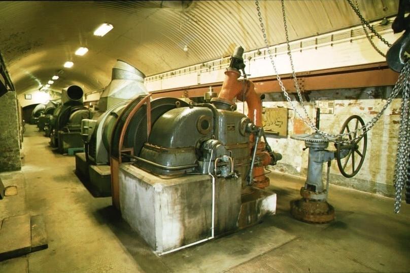 Die Turbinen im Wilhelmschacht.