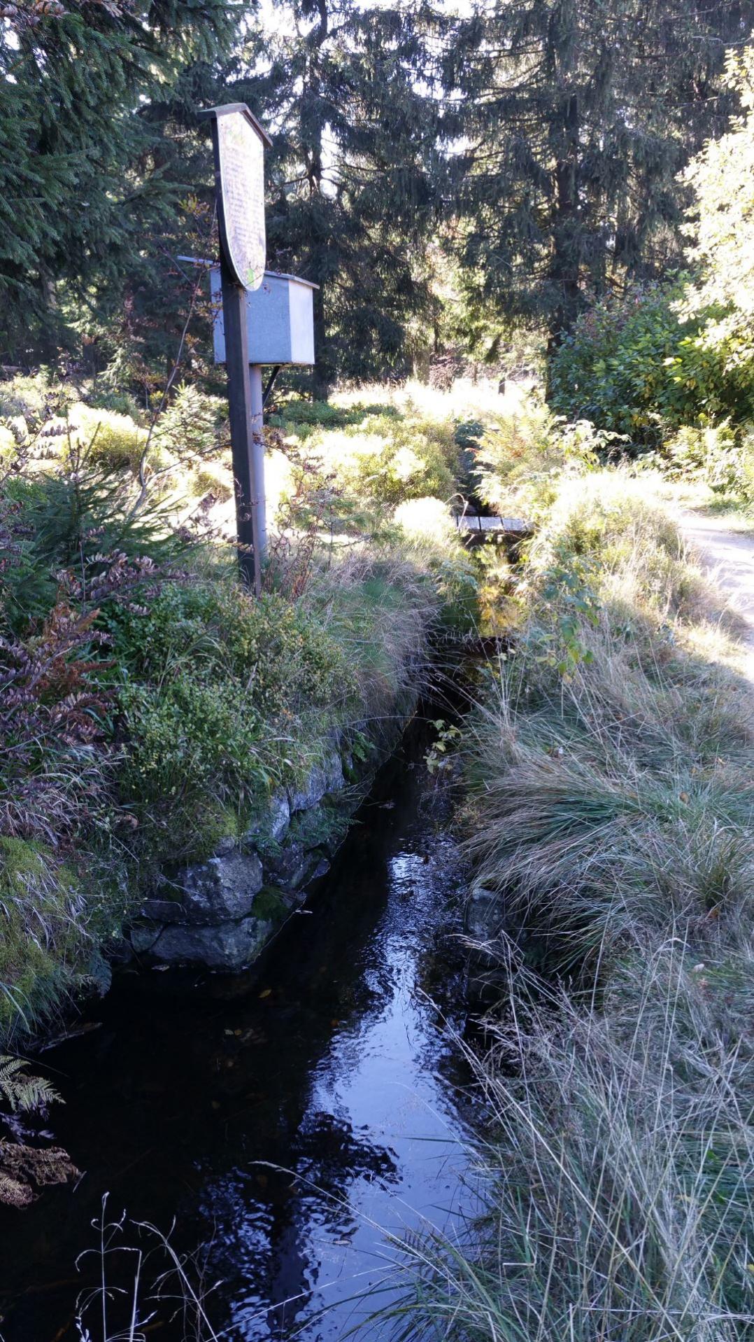 Abbegraben, Pegelmesssstelle am Torfhaus 2015, Oberharzer Wasserwirtschaft.